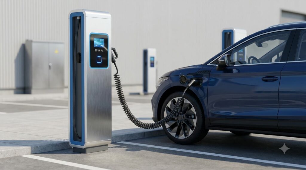 33 kW EV Charger | Fast Commercial EV Charging | CJ Power Zone