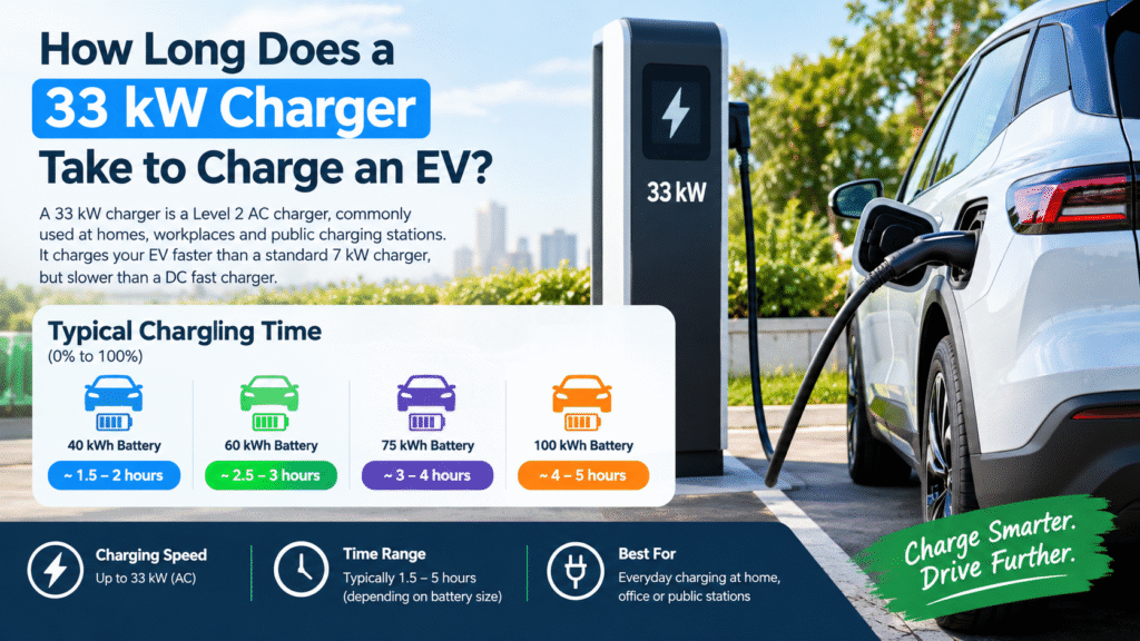 How Long Does a 33 kW Charger Take to Charge an EV?